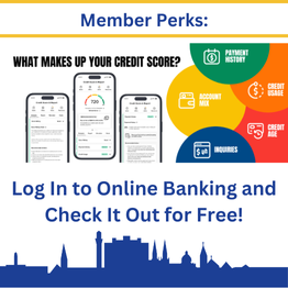 Members can check their credit any time on our mobile app. 